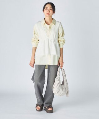 OP／FILA 【Ocean Pacific】Vネックレースビスチェ ホワイト