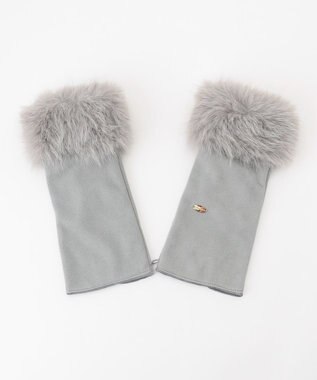 TOCCA 【百田夏菜子さん着用】FAKE SUEDE FUR HANDWARMER 手袋 ライトグレー系