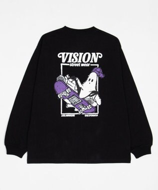 WEGO 【ユニセックス着用ITEM】別注VISIONゴーストスケーターグラフィックT（LS） ブラック