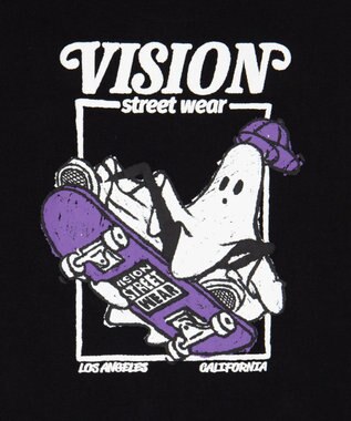 WEGO 【ユニセックス着用ITEM】別注VISIONゴーストスケーターグラフィックT（LS） ブラック
