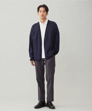 UNFILO MENS アラエルエアリーシアーカーデ ネイビー