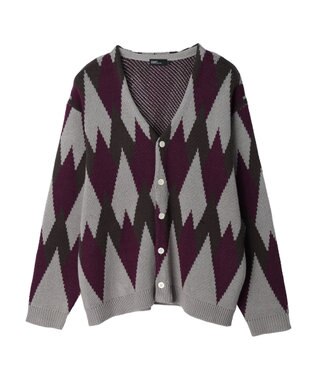 CRAFT STANDARD BOUTIQUE 【男女兼用】アーガイル柄カーディガン Purple