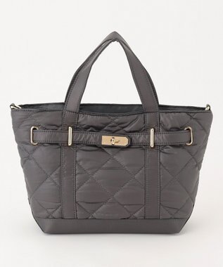 J.PRESS LADIES 【2way】ボンディングキルト バッグ グレー系