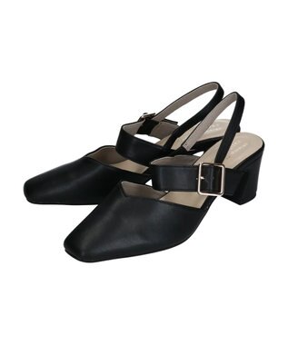 earth music&ecology ＯＲｉｅｎｔａｌＴＲａｆｆｉｃ　スクエアトゥパンプス Black