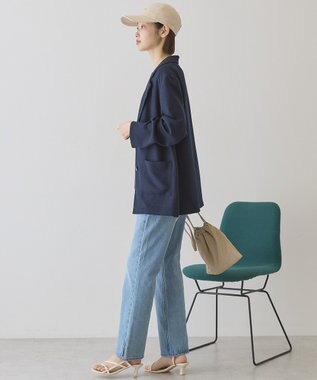 AMERICAN HOLIC リネンライクオーバーサイズジャケット Dark Navy