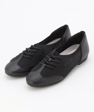 steppi シースルーダービー シューズ ブラック