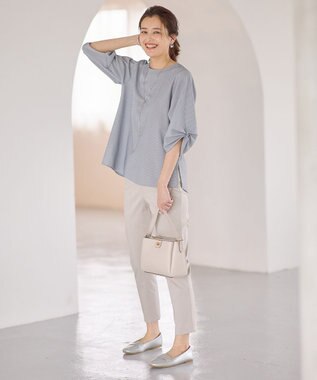 ANY 【洗濯機可】サッカーストライププルオーバー ネイビーストライプ