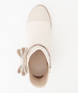 TOCCA RIBBON SIDEGORE BOOTS リボンが外せる2WAYブーツ アイボリー系