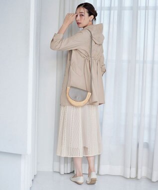 Tiaclasse 【新色追加・洗える・撥水】ドロストマウンテンパーカー ライトベージュ