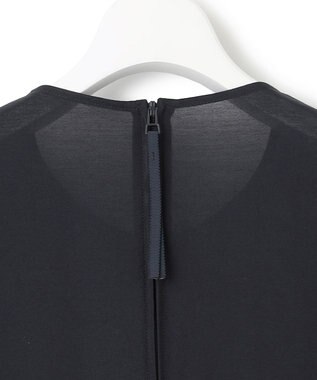 23区 シアースパンオーガンジー ワンピース ネイビー系