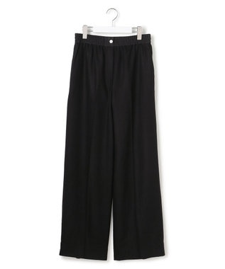 ICB ウォッシャブルライトウール ストレートパンツ ブラック