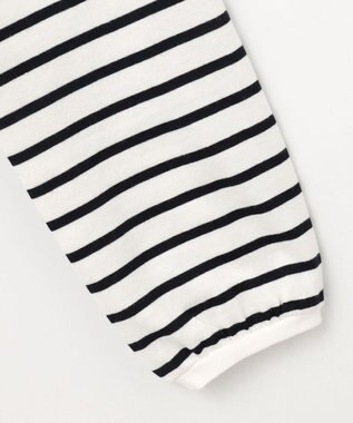 ANY KIDS 【チェリーベリーシリーズ】刺繍 ブラウス ホワイト×ブラックボーダー