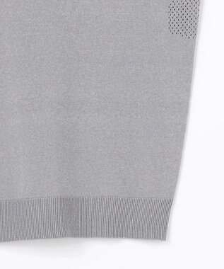 23区GOLF 【MEN】長袖ニットポロシャツ ホールガーメント ライトグレー系