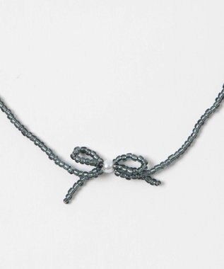 WEGO Lカラービーズリボンネックレス ブラック