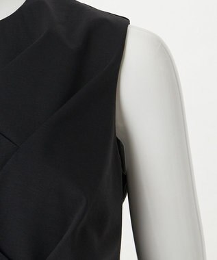 23区 【エステータ】トリアセファインジャージー タックデザイン カットソー ブラック系