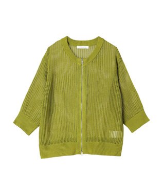 Green Parks Ｚｉｐ付メッシュカーディガン Green