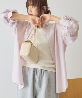 AMERICAN HOLIC 【イージーケア】バックギャザーリボンシャツ Pink