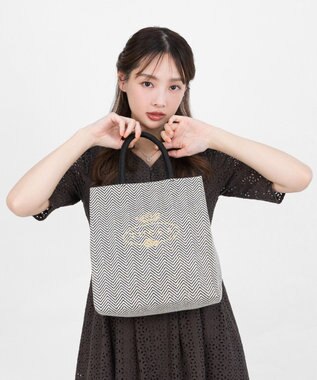 TOCCA 【A4サイズ対応】COLOMARE トートバッグ ヘリンボーン柄