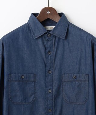 JOSEPH ABBOUD MOUNTAIN 【SPACE／UNISEX】Fine Count INDIGO シャツ ネイビー系