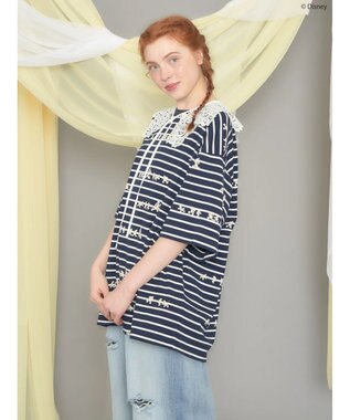 AMERICAN HOLIC 発砲プリントボーダーＴシャツ／Ｄｉｓｎｅｙ Border Navy