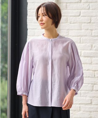 自由区 【洗える】エアーフロストタンブラー ブラウス パープル系