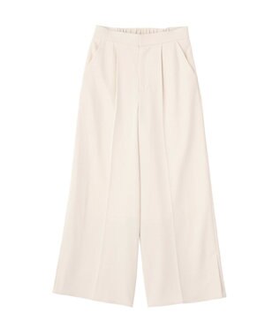 YECCA VECCA 【接触冷感】COOLスリットワイドパンツ Ivory