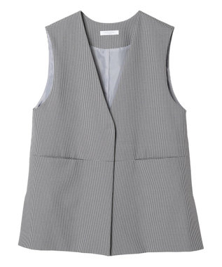 Green Parks きれいシルエット千鳥柄ジレ Hounds Tooth