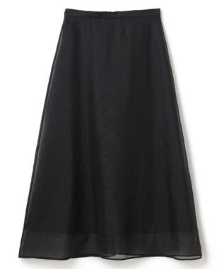 uncrave 【手洗い可】リンクルオーガンジー フレアスカート（uncrave STANDARD） ブラック