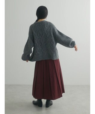 Green Parks armonia. ケーブルニットプルオーバー Charcoal Gray