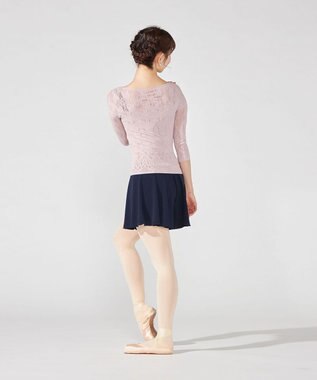 Chacott レーシーフラワーニットトップ グレージュ