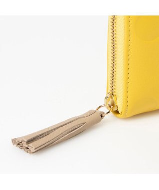 UNBILLION ペルケ perche / ドット型押し・ジャバラカード長財布 イエロー