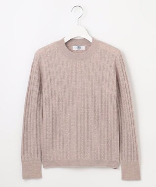 J.PRESS LADIES 【洗える】KNIT BASIC クルーネック ニット トップベージュ系