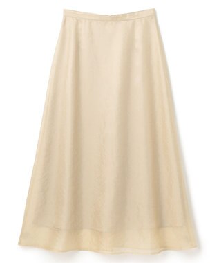 uncrave 【手洗い可】リンクルオーガンジー フレアスカート（uncrave STANDARD） ベージュ