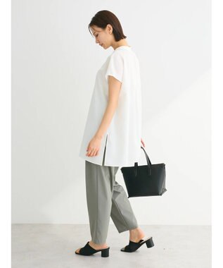 Green Parks 接触冷感　比翼ボタンチュニック Off White