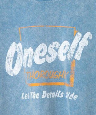 WEGO 【洗える】ヴィンテージウォッシュロールアップショートTシャツ ブルーその他