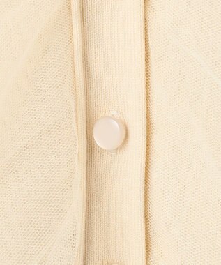 Feroux 【美人百花7月号掲載】チュールコンビパフスリーブ ニット アイボリー系