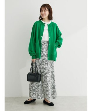Green Parks ミニ裏毛オーバーサイズカーディガン Green