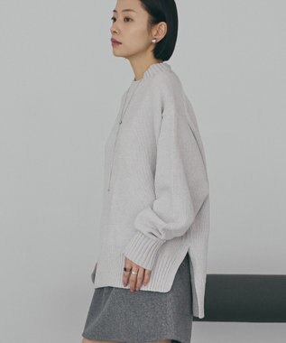 AMERICAN HOLIC ベロアモールニットプルオーバー Light Gray