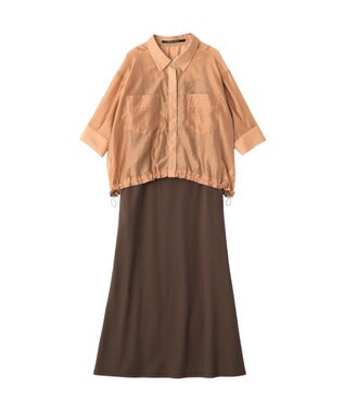 YECCA VECCA 【2点SET】シアーシャツ×Aラインキャミワンピース