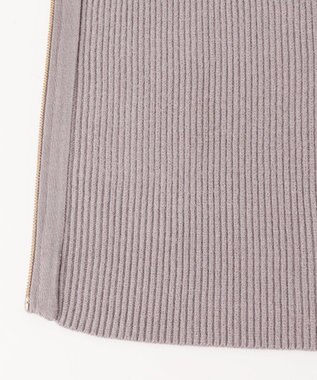 ANY L 【洗濯機可】ジップアップニットブルゾン グレージュ