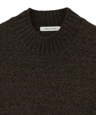 AMERICAN HOLIC ベロアモールニットプルオーバー Brown