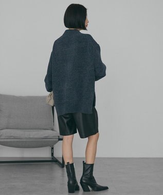 AMERICAN HOLIC ベロアモールニットプルオーバー Charcoal Gray