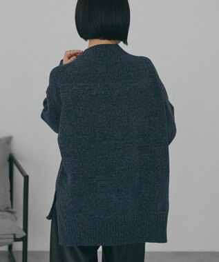 AMERICAN HOLIC ベロアモールニットプルオーバー Charcoal Gray