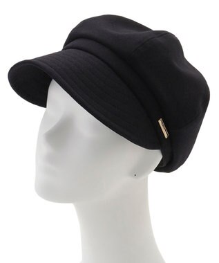 MOONBAT FURLA(フルラ) ワンポントプレート キャスケット／UV 手洗い可 日本製 サイズ調整 防菌防臭 ブラック