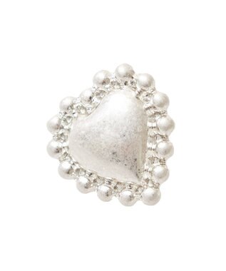 Green Parks ・ＨＡＬＦ　ＴＩＭＥ　ウ゛ィンテージ風ハートピアス Silver