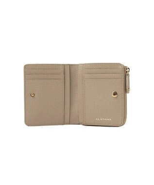 CLATHAS ミカ 外Lファスナー二つ折り財布 ベージュ