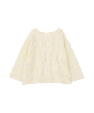 Green Parks レース刺繍プルオーバー Ecru