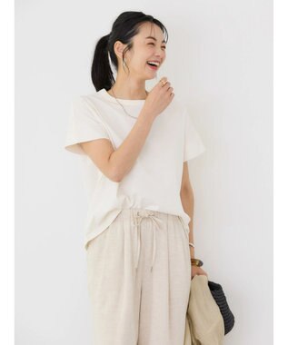 AMERICAN HOLIC 接触冷感ショートスリーブカットプルオーバー Ivory