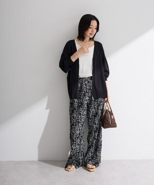Green Parks ＶネックＺＩＰカーディガン Black