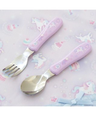 Mother garden マザーガーデン ユニコーン スプーン＆フォーク セット 《ファンシー柄》 ファンシー柄